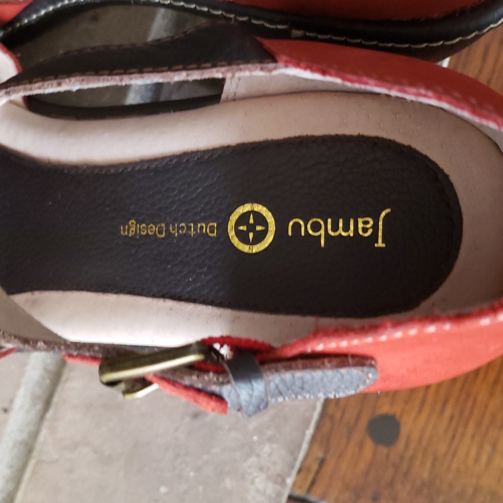 Jambu Red & Brown Suede Sandals Size 9 - Picture 5 of 14